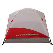 Red and gray tent with 'Alps Mountaineering' logo on a white background