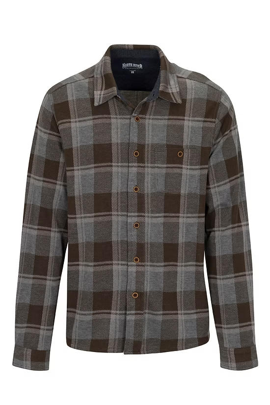 Men's Heritage Plaid Jacquard Knit Button Down Shirt | Earth
