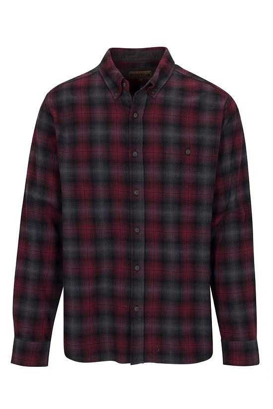 Men's Farmington Brushed Cotton Button Down Shirt | Black