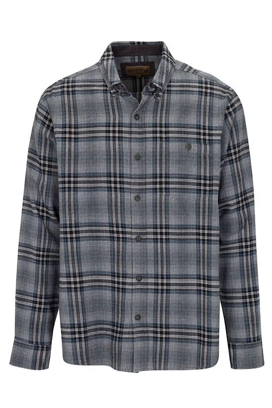 Farmington Brushed Cotton Button Down Shirt | Medium Heather