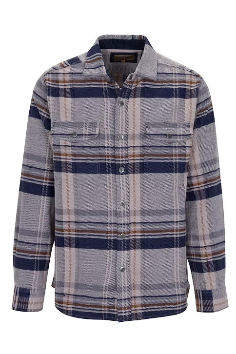 Men's Big Sky Heavyweight Twill Plaid Shirt Jacket | Cloudburst