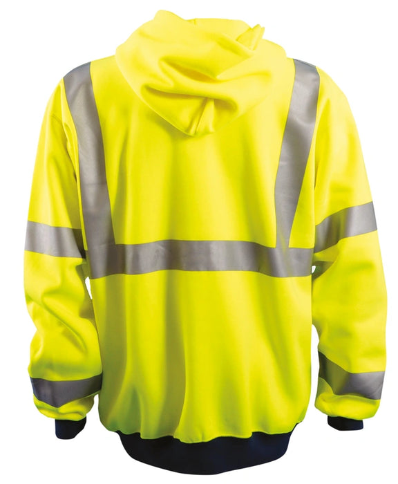 Premium Wicking Hi-Vis Full Zip Hoodie Sweatshirt