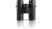 A black pair of binoculars on a white background