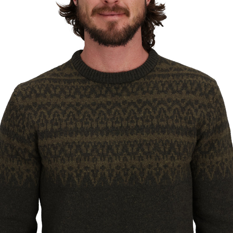 Men's Arch Rock Crew Sweater | Black Olive Lassen Print