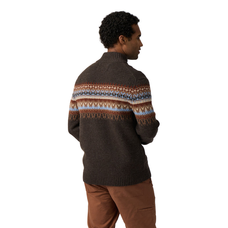 Men's Arch Rock 1/4 Zip | Turkish Coffee Heather Kirkwood Print
