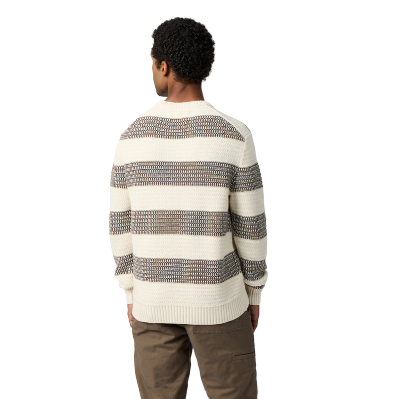 Men's Moro Rock Crew Sweater | Chalk Aster Stripe