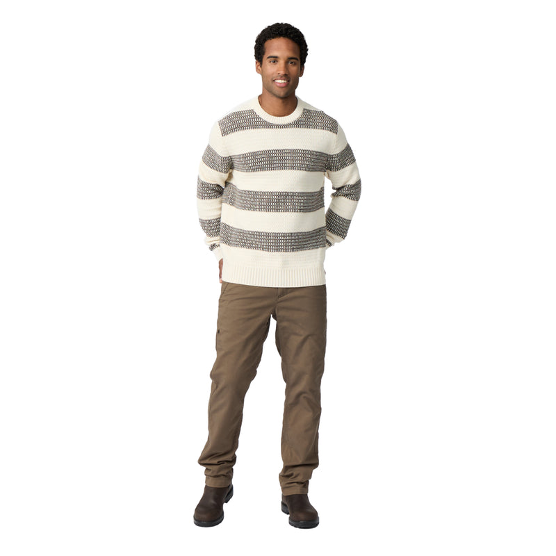 Men's Moro Rock Crew Sweater | Chalk Aster Stripe