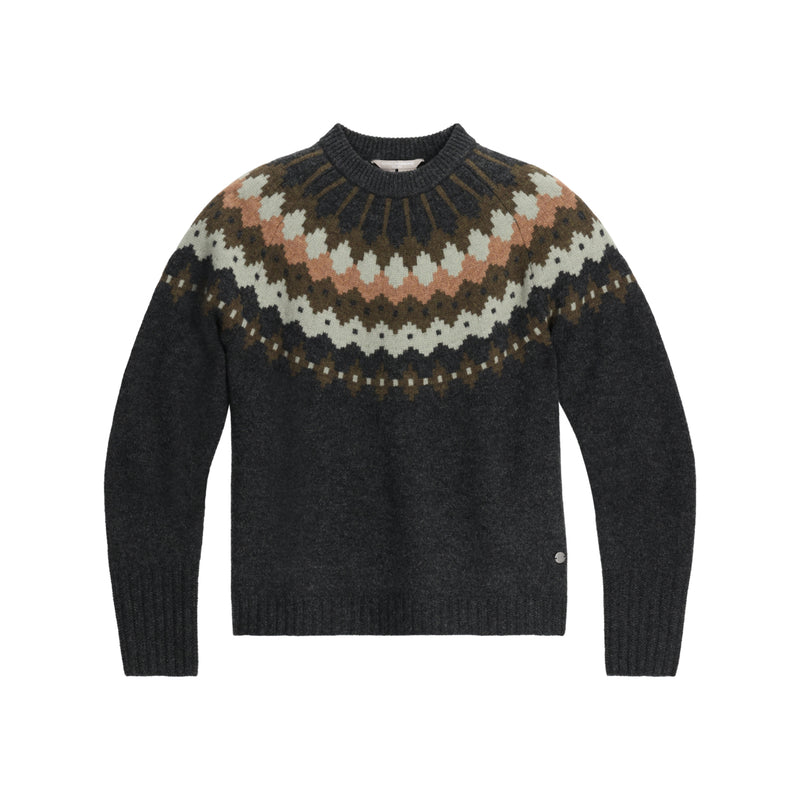 Women's Rockcraft Wool Crew Sweater | Charcoal Heather Snowcreek Print