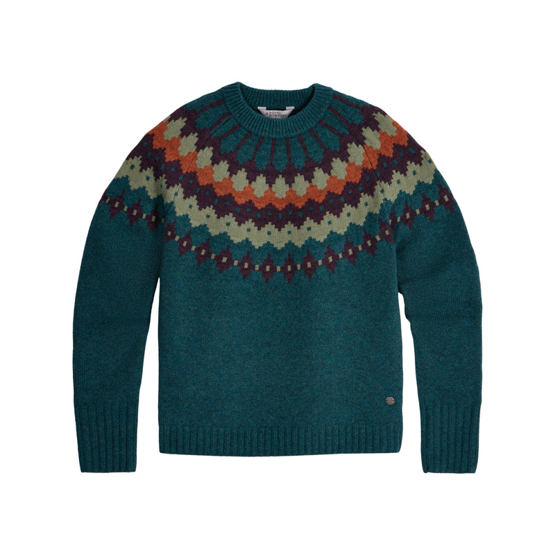 Women's Rockcraft Wool Crew Sweater | Balsam Heather Snowcreek Print