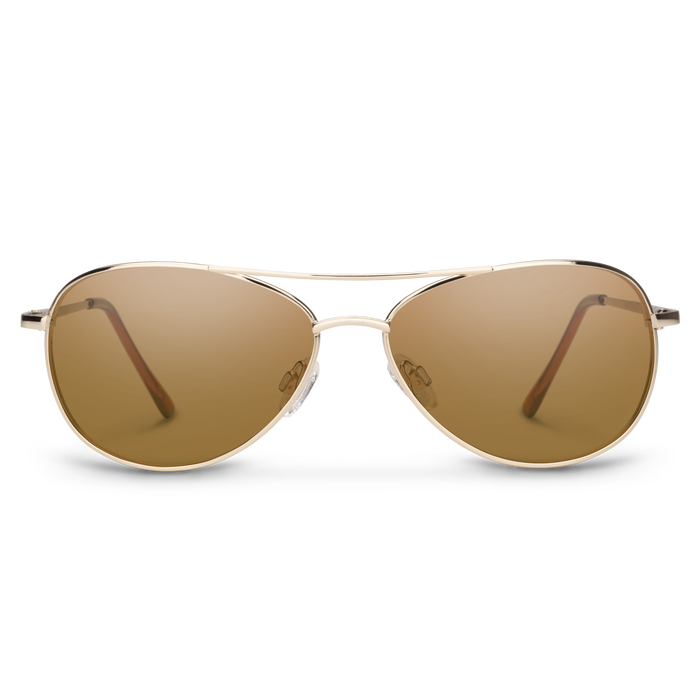 Patrol Sunglasses | Gold with Polarized Brown Lenses