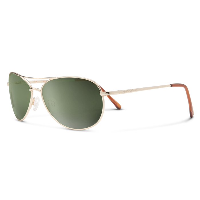 Patrol Sunglasses | Gold with Polarized Gray Green Lenses