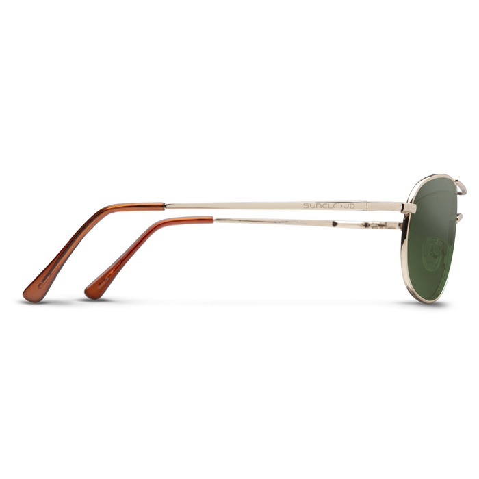 Patrol Sunglasses | Gold with Polarized Gray Green Lenses