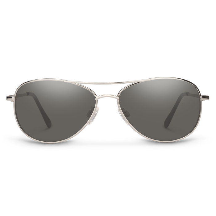 Patrol Sunglasses | Silver with Polarized Gray Lenses