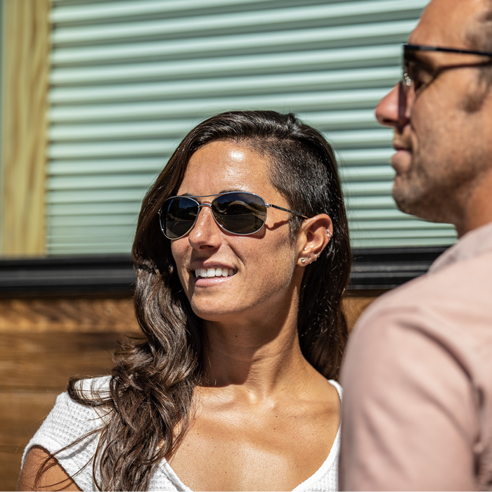 Patrol Sunglasses | Silver with Polarized Gray Lenses