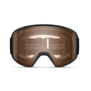 Brown goggles with black frame on a white background