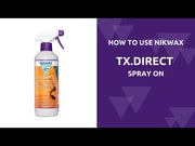 Learn how to clean and re-waterproof your wet weather clothing with Nikwax Tech Wash and TX.Direct Spray-On. Use Nikwax Tech Wash at home in your washing machine or wash the garment by hand. Use TX.Direct Spray-On to easily waterproof your apparel.