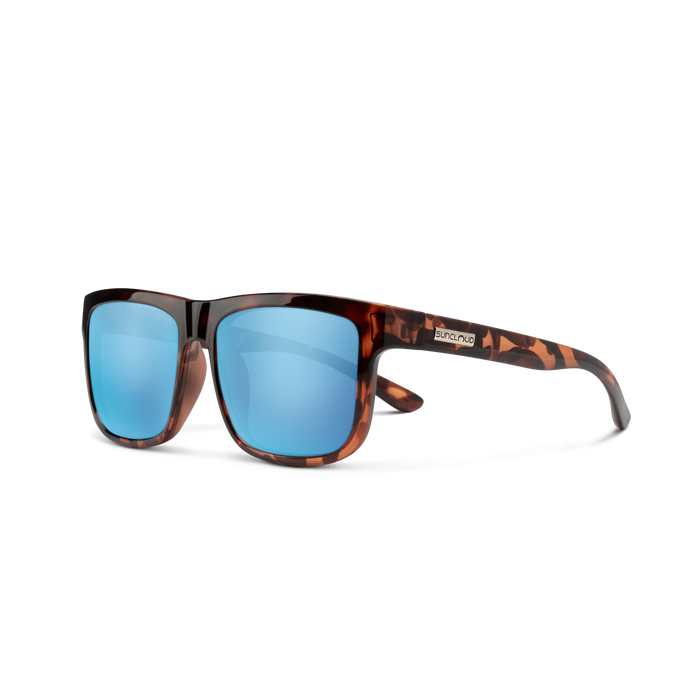 Quiver Sunglasses | Tortoise with Polarized Aqua Mirror Lenses