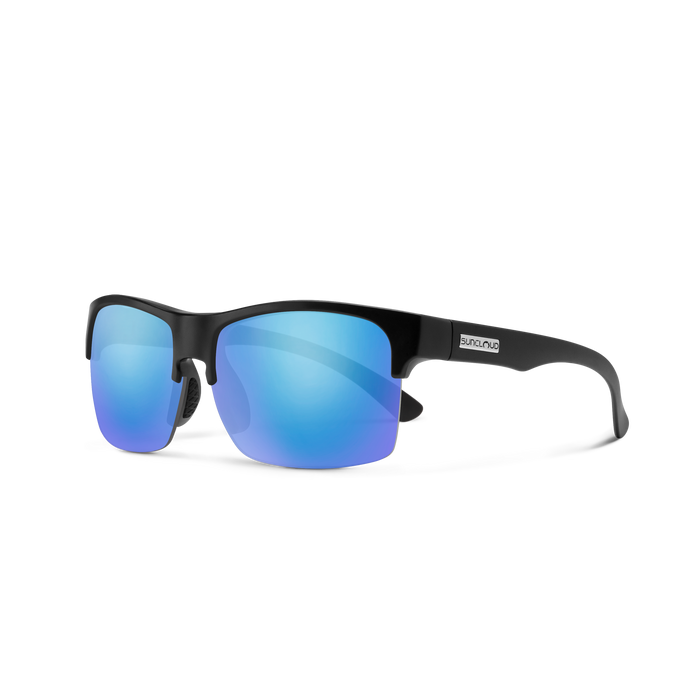 Rambler Lite Sunglasses | Matte Black with Polarized Blue Mirror Lenses