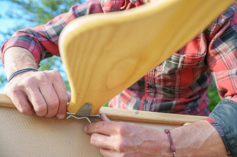 Prospector 14 Tuff Stuff Canoe with Skid Plates and Removable Yoke