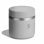 Light gray Hydro Flask food jar against a white background. 