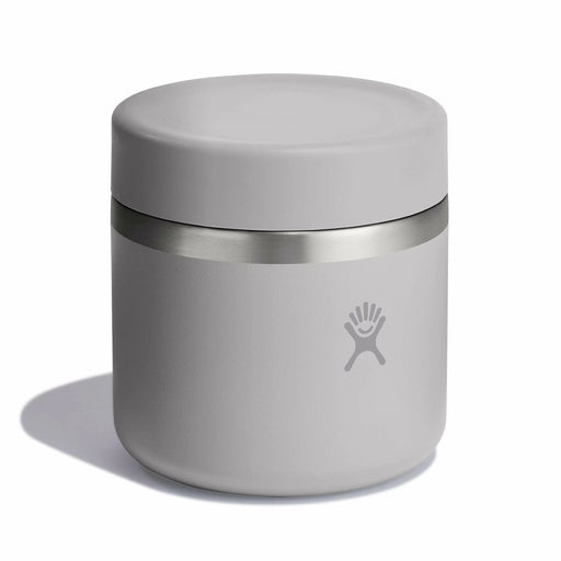 Light gray Hydro Flask food jar against a white background. 