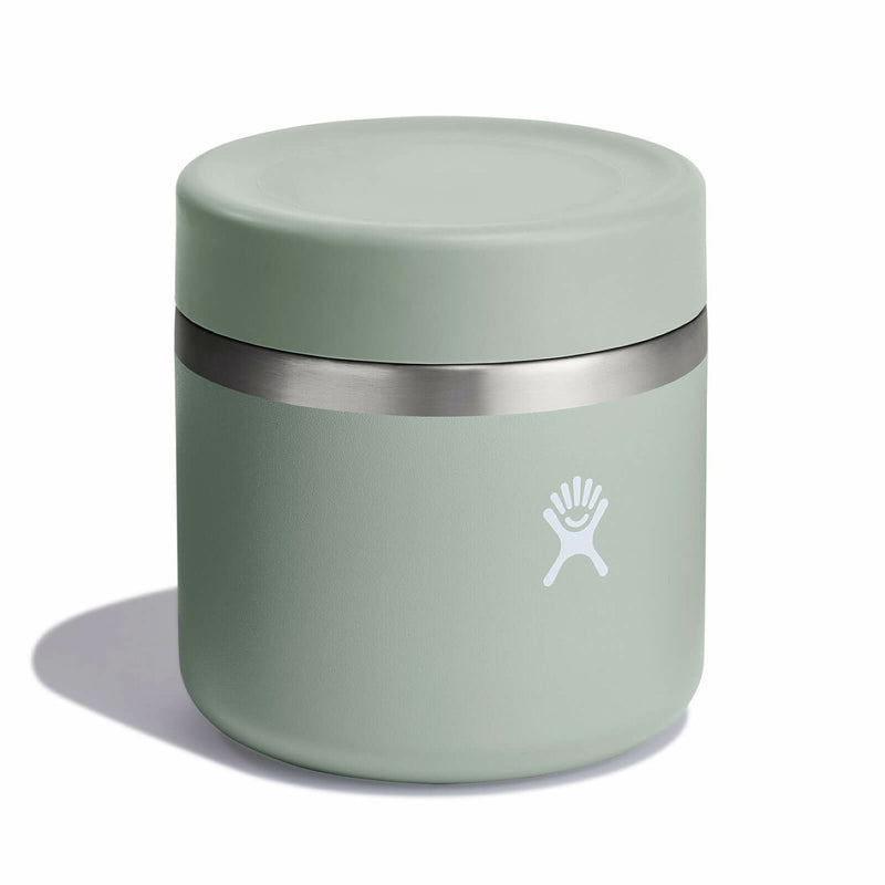 Sage green Hydro Flask food jar against a white background. 