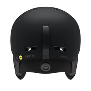 Black helmet with Smith logo on a white background