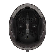 Black helmet interior with MIPS technology label on a white background