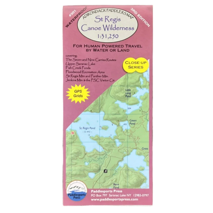 Paddlesports Press St Regis Canoe Wilderness Map