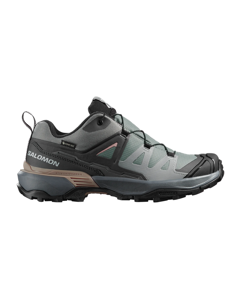 Grey hiking sneaker on a white background
