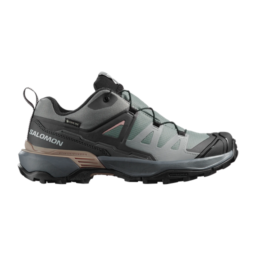 Grey hiking sneaker on a white background