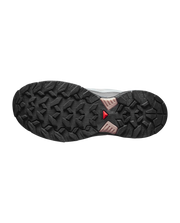 Close-up of a shoe sole with tread pattern on a white background