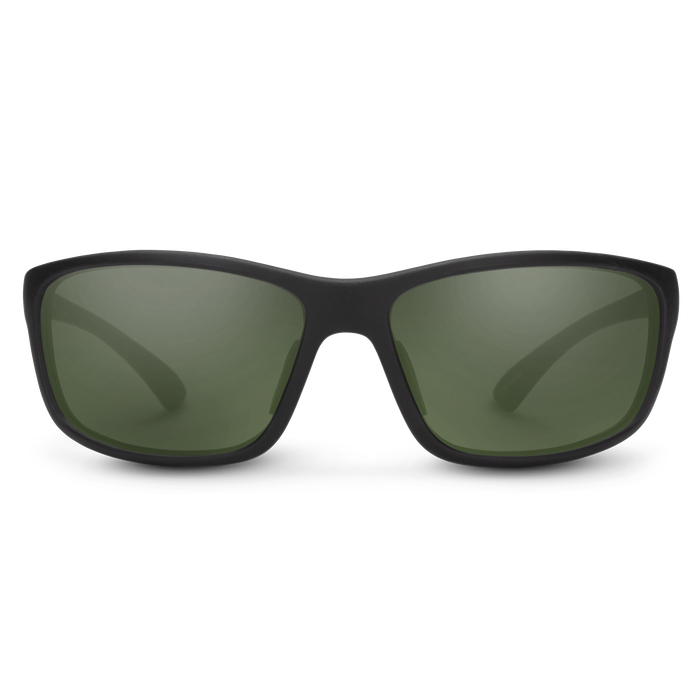 Sentry Sunglasses | Matte Black with Polarized Gray Green Lenses