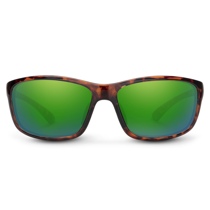 Sentry Sunglasses | Tortoise with Polarized Green Mirror Lenses