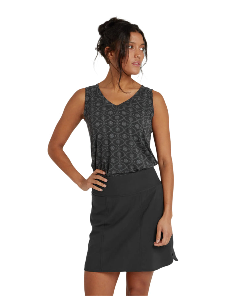 Women's Neha V-Neck Tank Top | Black Sublime