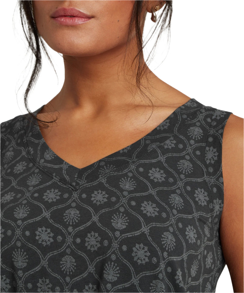 Women's Neha V-Neck Tank Top | Black Sublime