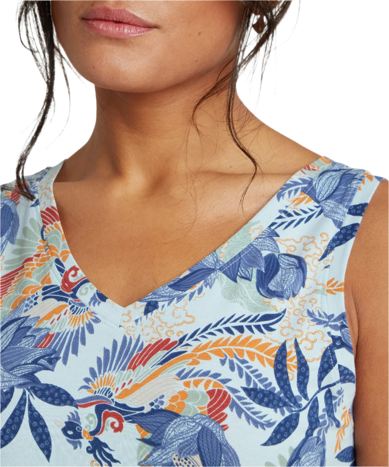 Neha V-Neck Tank Top | Seaport Blue