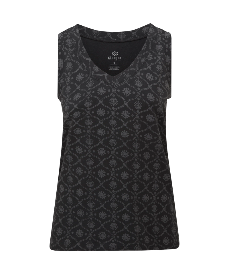Women's Neha V-Neck Tank Top | Black Sublime