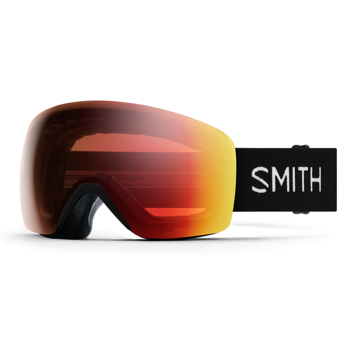 Skyline Snow Goggles | Black ChromaPop Pro Photochromic Red Mirror Lens