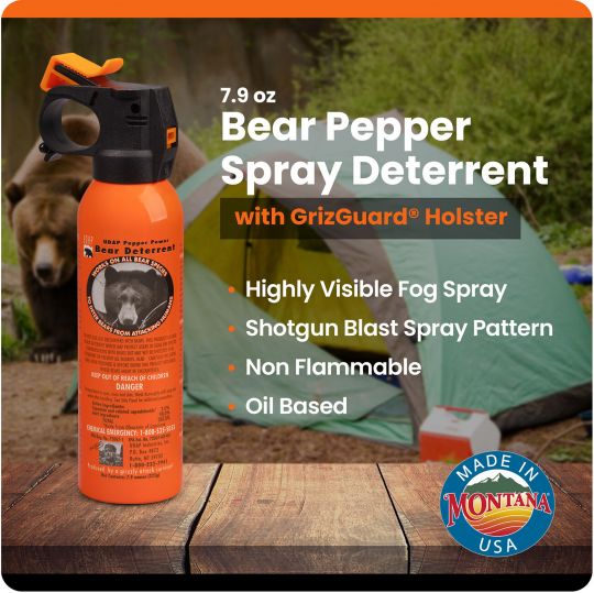 SOG Bear Spray 7.9oz with Griz Guard Holster