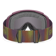 Smith goggles with colorful strap on a white background