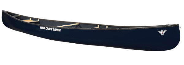 Prospector 16 Canoe in Blue Steel with Aluminum Gunwales