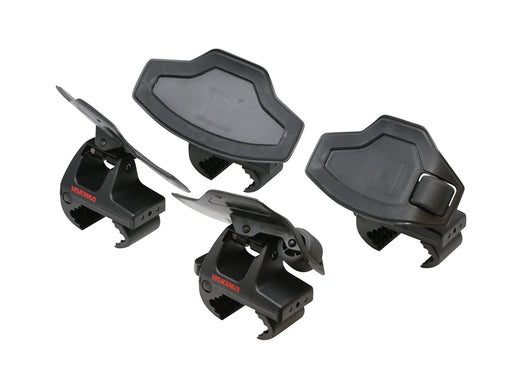 Multiple angles of a piece of hardware on a white background.