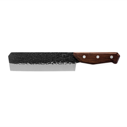 Nakiri knife against a white background.