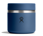 Dark blue food jar with a Hydroflask logo on it on a white background.