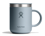 Small light grey travel mug with a Hydroflask logo on it on a white background.