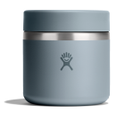 Light grey food jar with a Hydroflask logo on it on a white background.