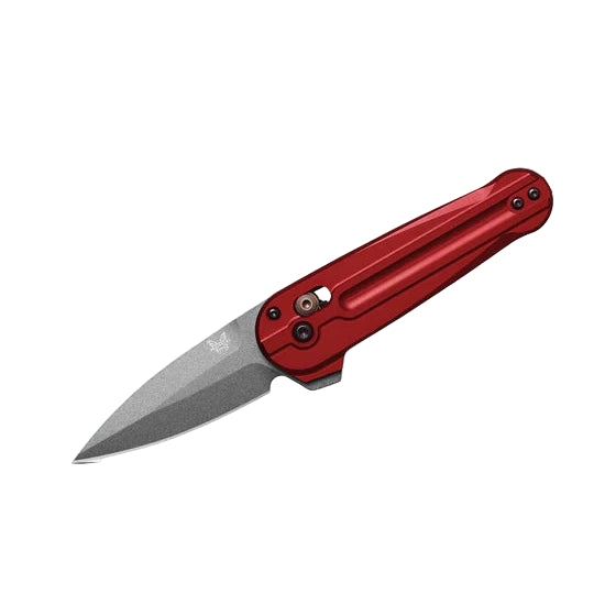 Red folding knife on a white background