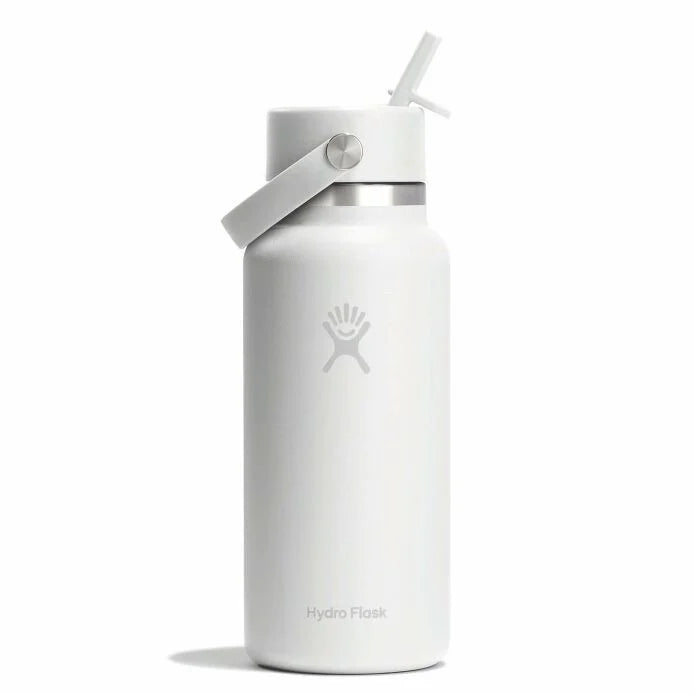 32 oz Wide Flex Straw Cap | Tonal White