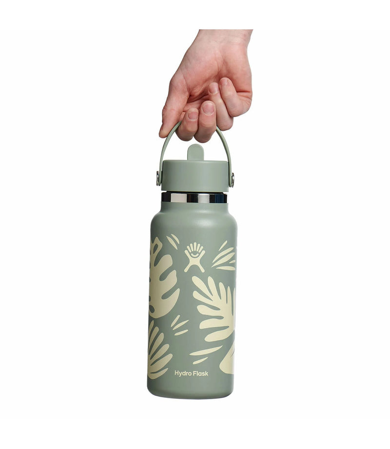 32 oz Wide Mouth with Flex Straw Cap | Botanical Bliss